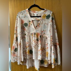Sun & Shadow flowy boho top